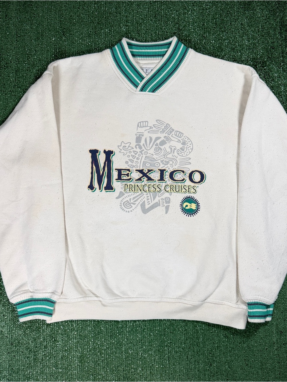 Vintage Mexico White Tourist Crewneck Sweatshirt XL